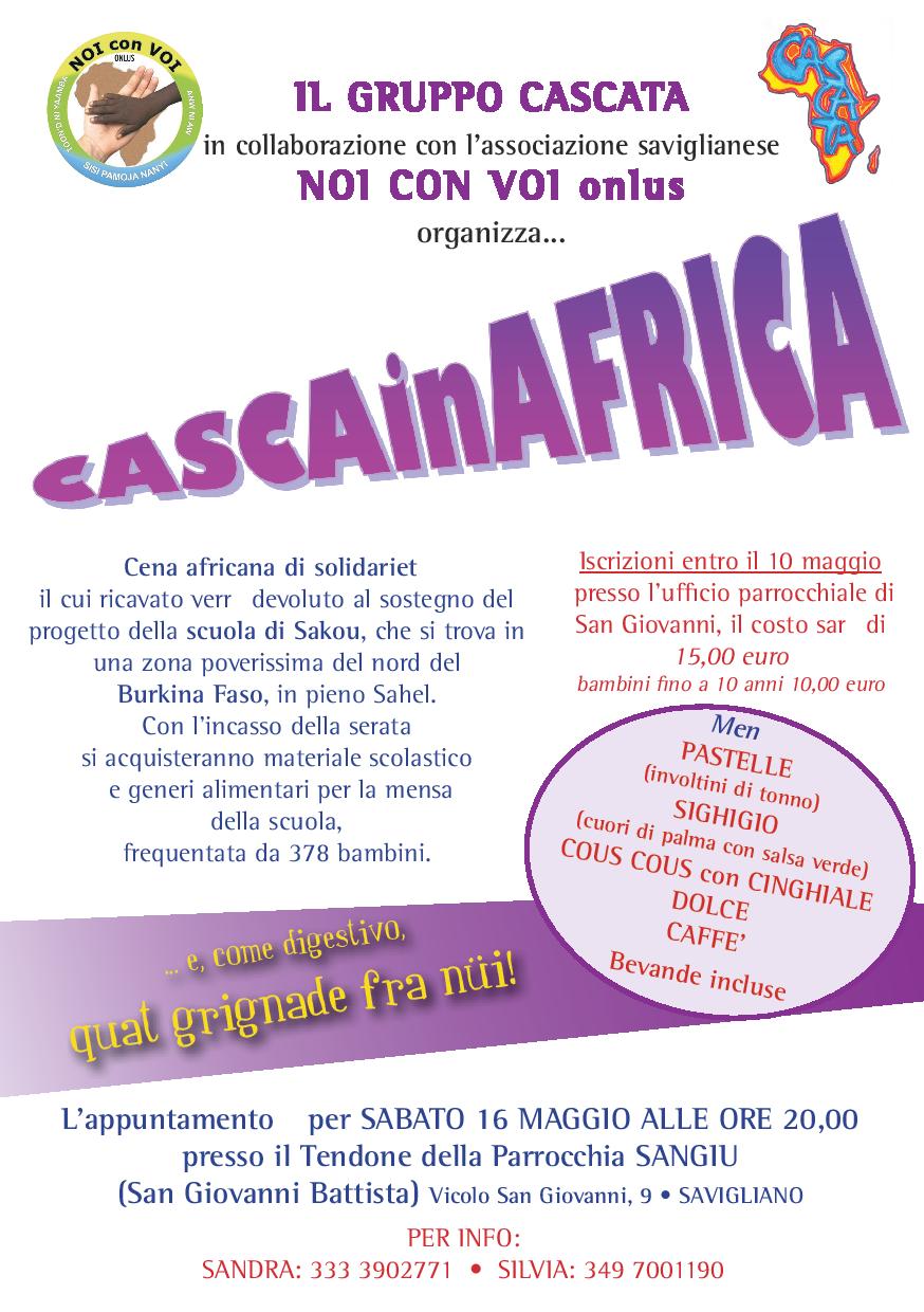 16 maggio 2009: Cena Casca in Africa