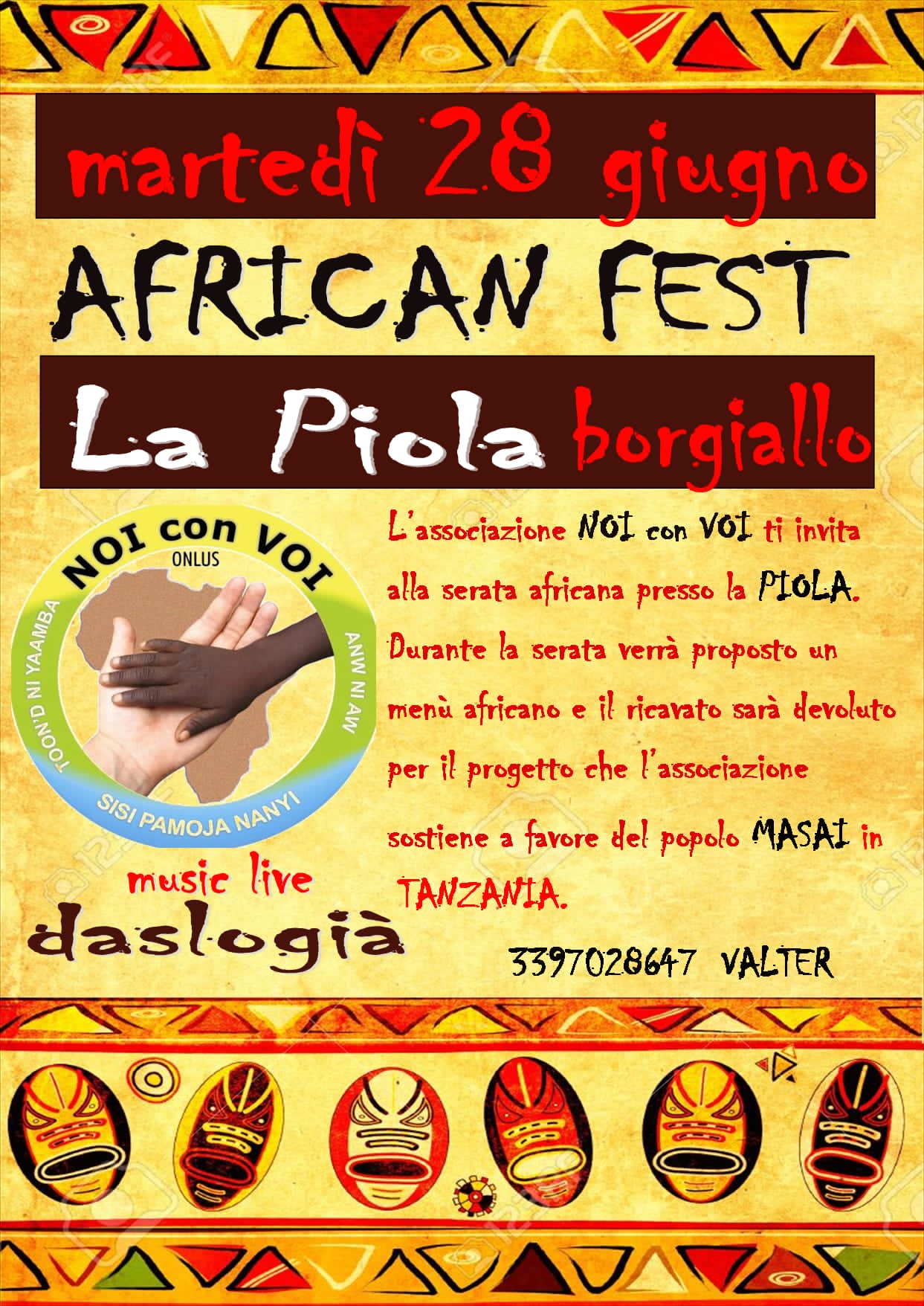 28 giugno 2022: Cena African Fest