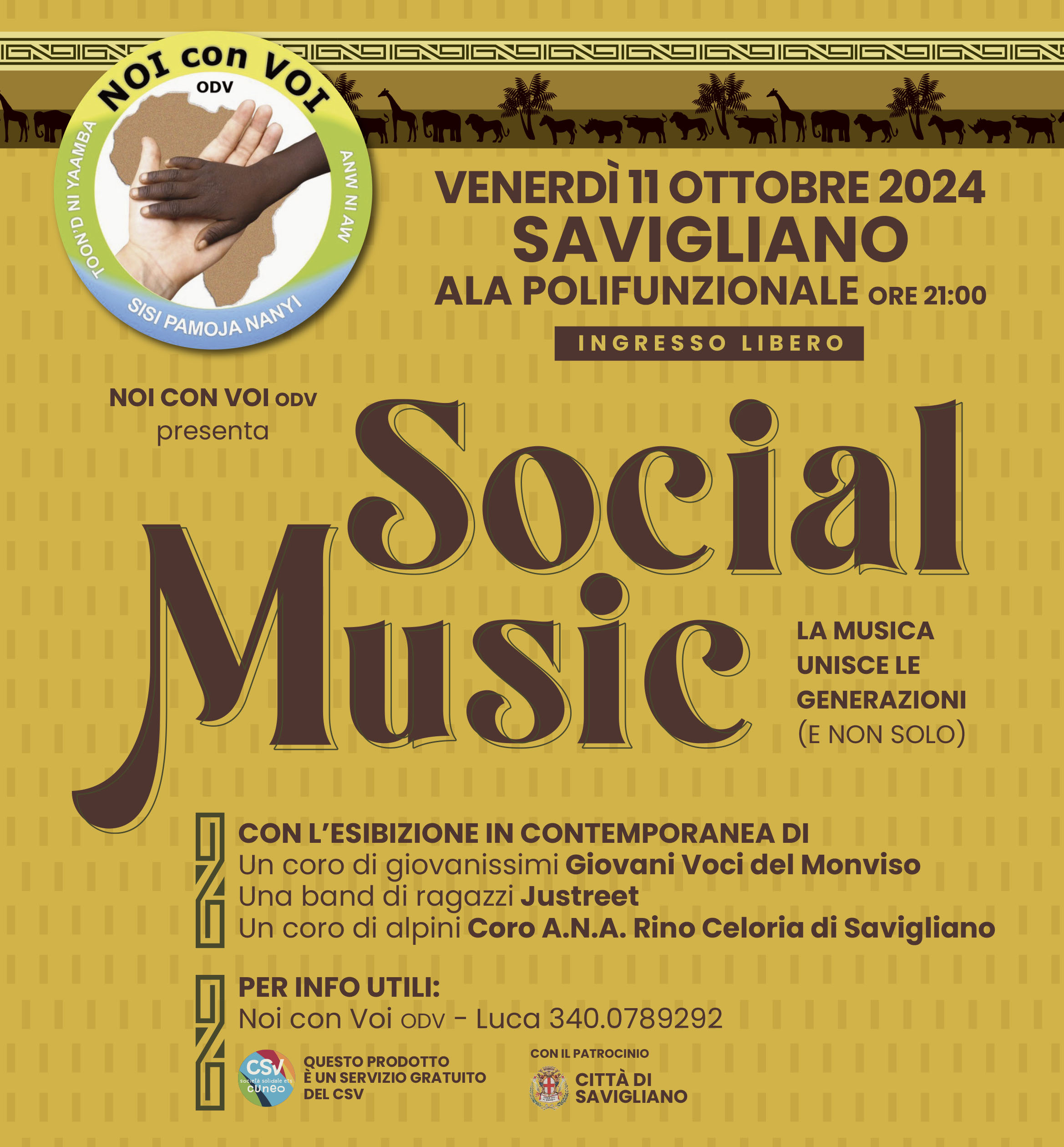 11 ottobre 2024: Spettacolo "Social Music - La musica unisce le generazioni (e non solo)"
